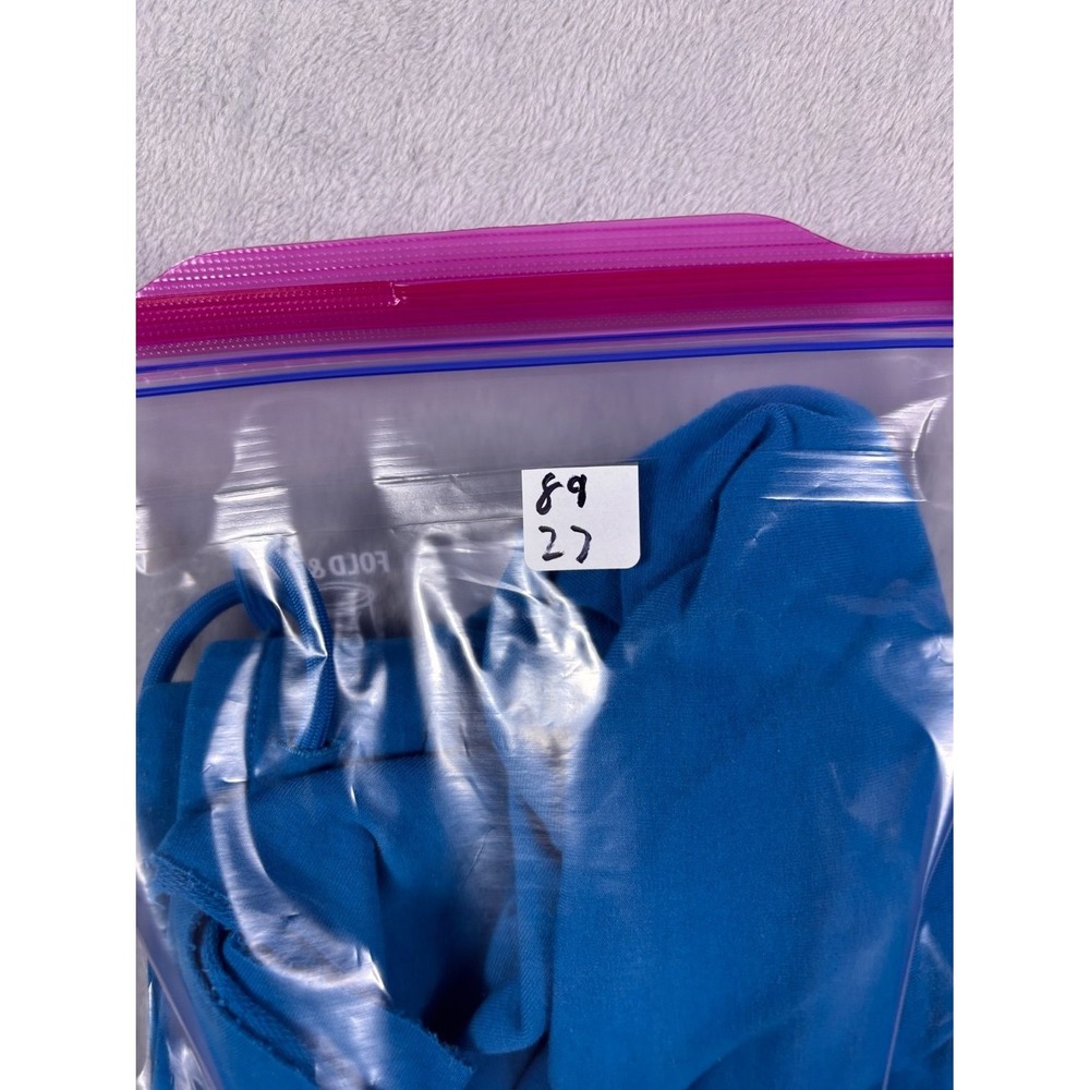Gymshark Mens Size M Blue Raw Hem Fleece Sweat Shorts Athletic Drawstring Gym - Picture 10 of 10